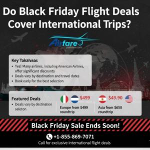 Do Black Friday Flight Deals Cover International Trips?