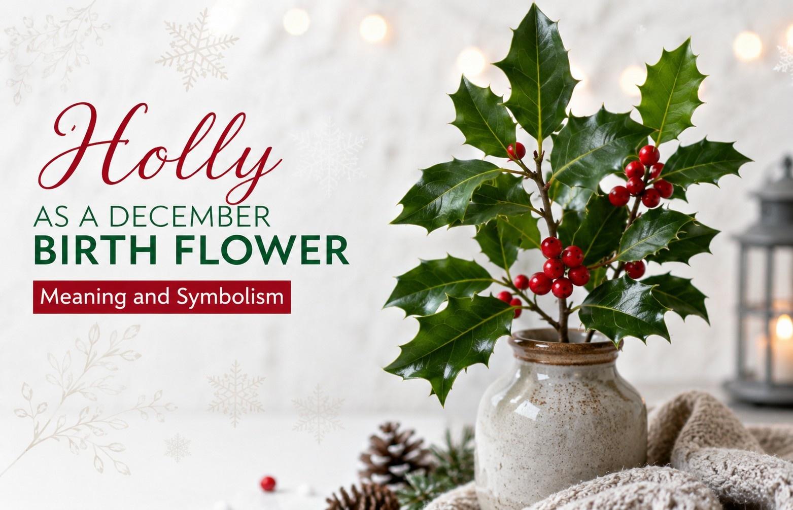Holly as a December Birth Flower: Meaning and Symbolism