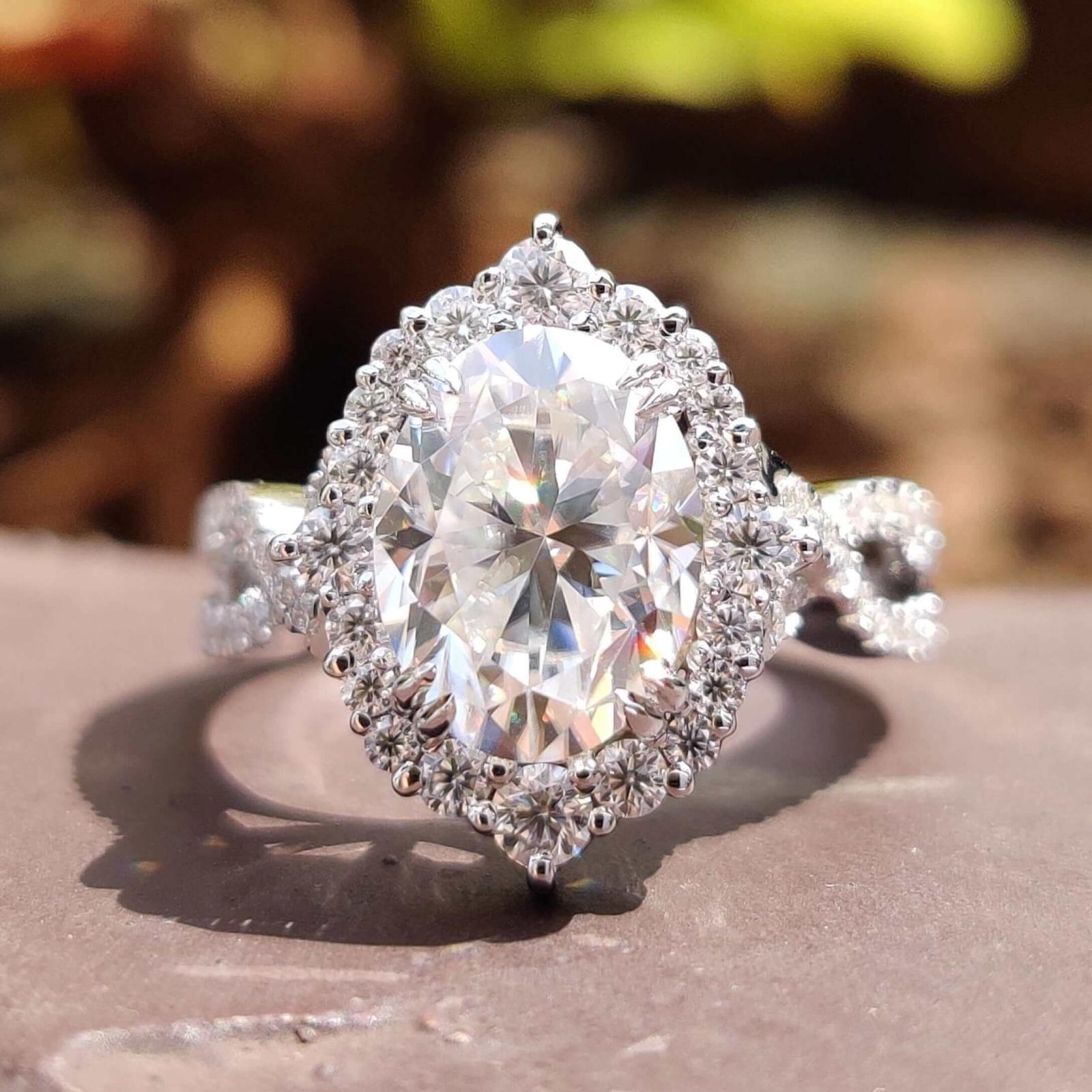 True Vintage Charm Oval Vintage Diamond Engagement Ring