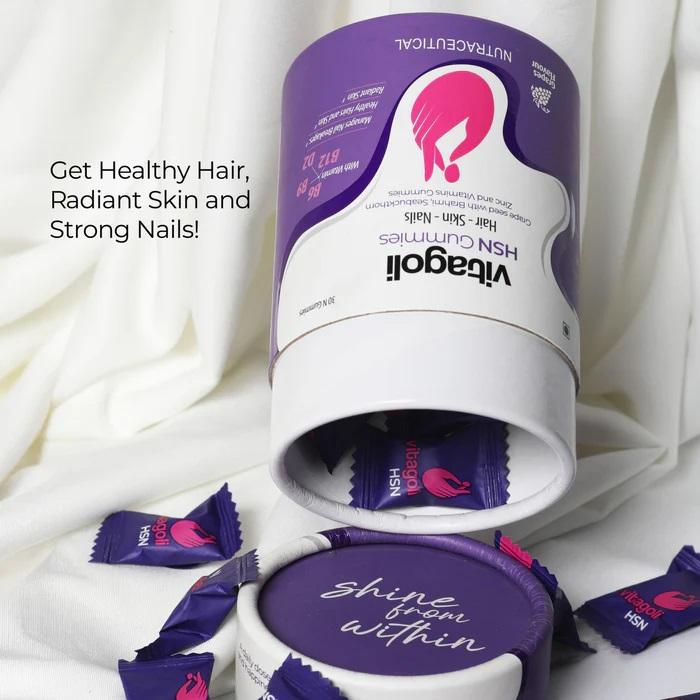 Glow From Within  The Power of Hair, Skin and Nails Vitamins Gummies