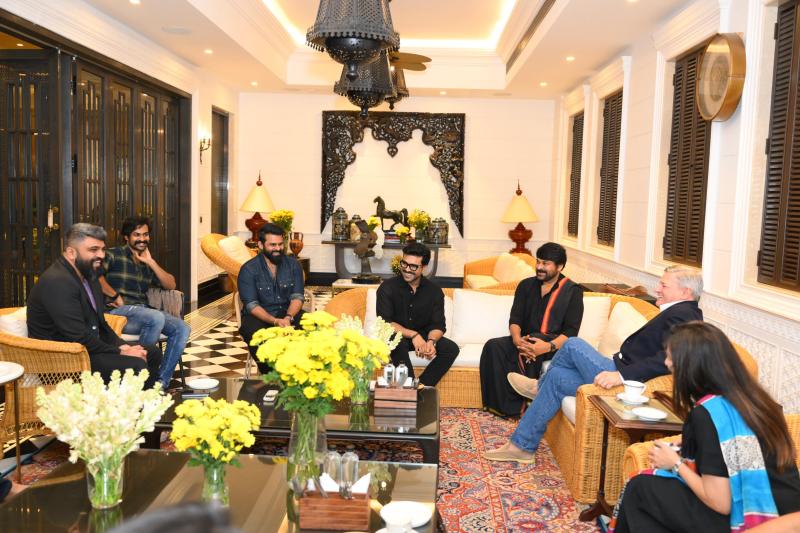 Netflix CEO Ted Sarandos first meeting in India With Ram Charan and Chiranjeevi