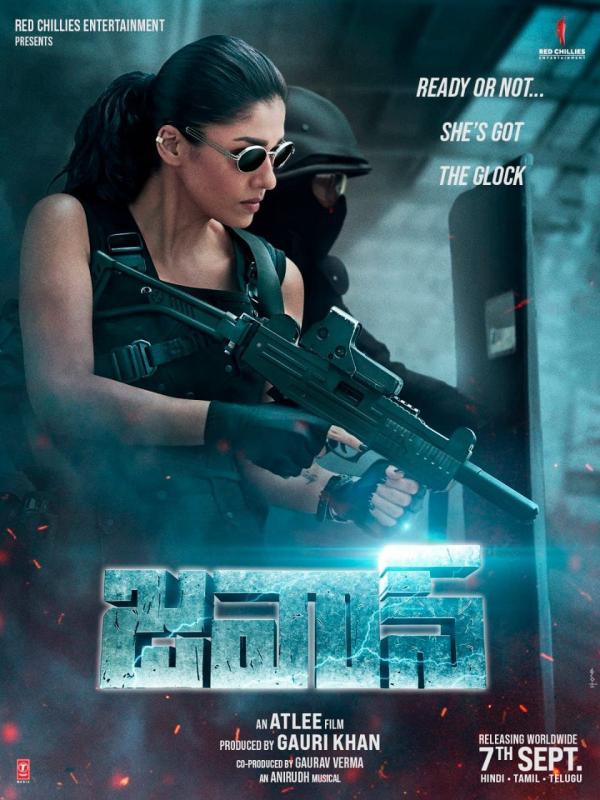 Jawan new poster drop! Get ready to witness Nayanthara in a captivating power-packed action avatar!