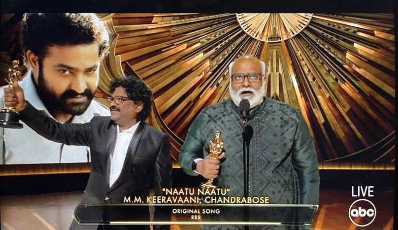 "RRR's 'Naatu Naatu' Wins Best Original Song at Oscars 2023"