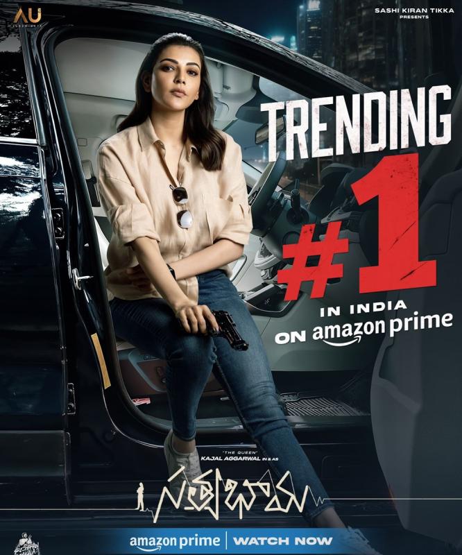 Kajal's 'Satyabhama' is trending at the top spot on Prime Video