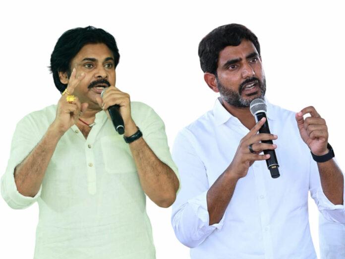 Lokesh and Pawan Kalyan campaigning together