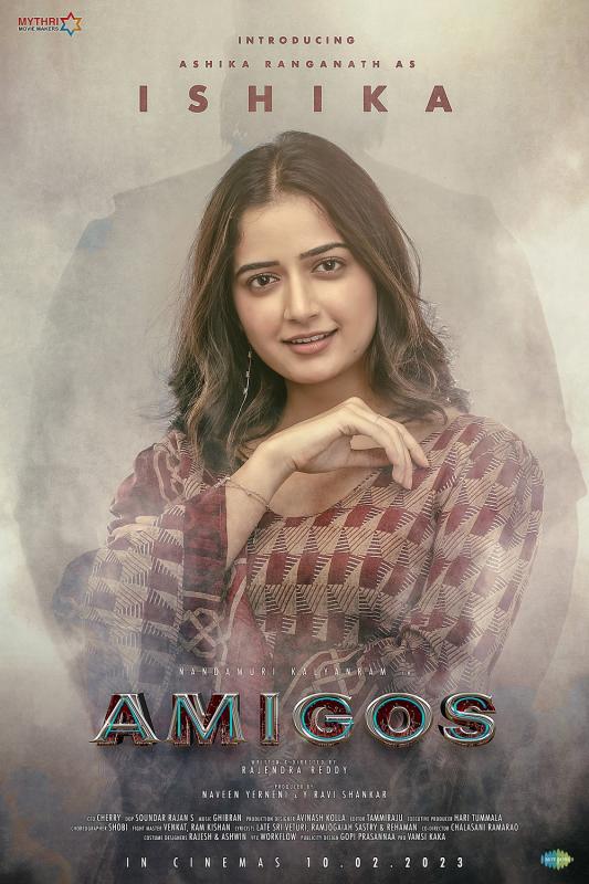 The Gorgeous Ashika Ranganath playing the character of Ishika in Kalyan Ram' Amigos