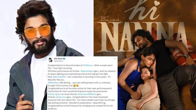 Icon Star Allu Arjun Congratulates Team Hi Nanna, Natural Star Nani Extends His Thanks