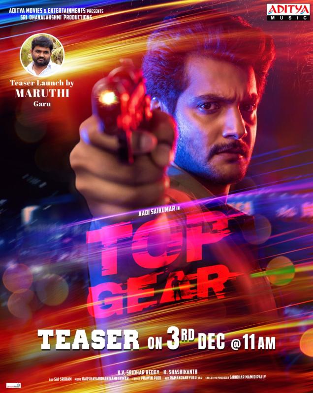 Star Director Maruthi To Launch Aadi Saikumar’s Top Gear Teaser On December 3rd