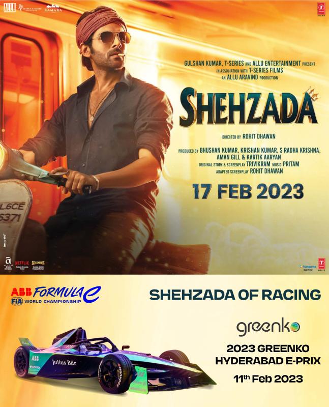 Kartik Aaryan Praises Formula E as 'Shehzada of Racing'