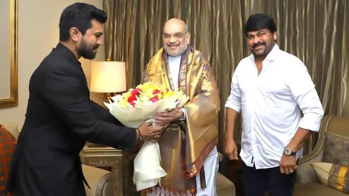 Chiranjeevi and Charan meet with BJP seniors
