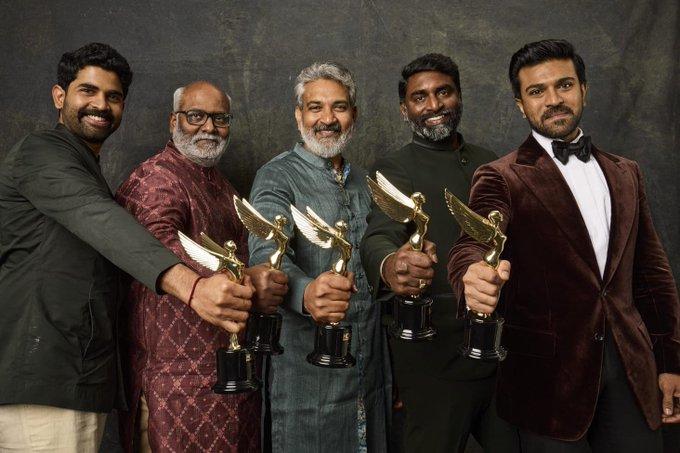 HCA Awards  RRR wins 5, Rajamouli on cloud nine