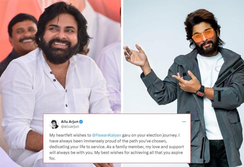 Allu Arjun wishes the best for Pawan Kalyan