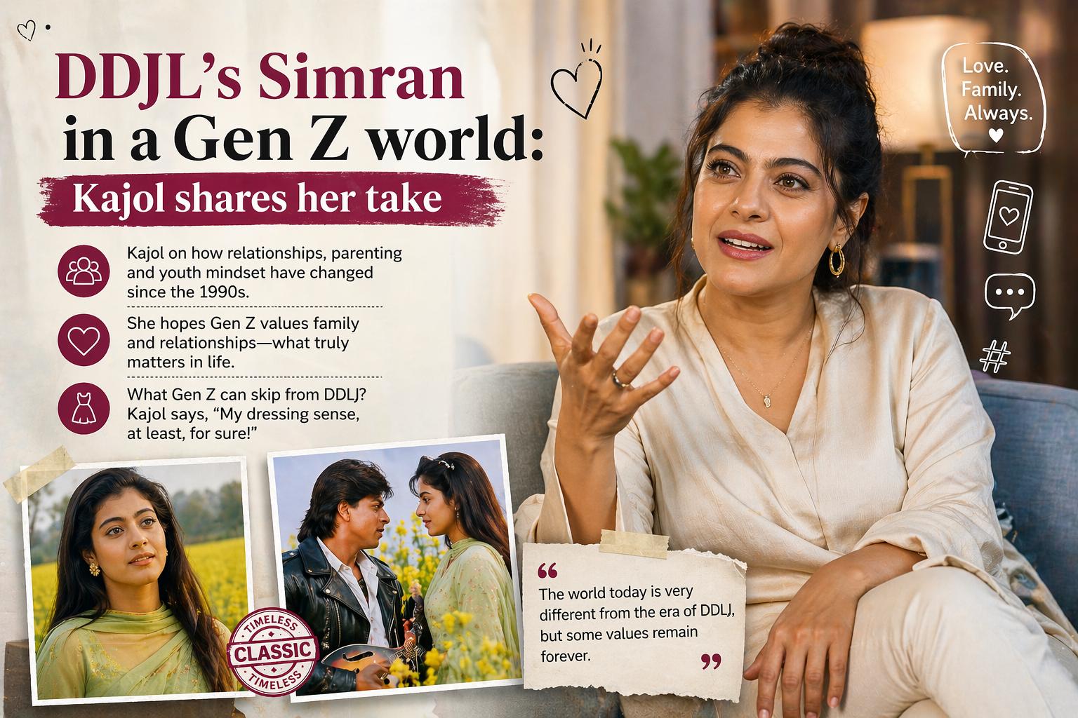 Kajol Reveals What Gen Z Should Learn From DDLJ&rsquo;s Simran