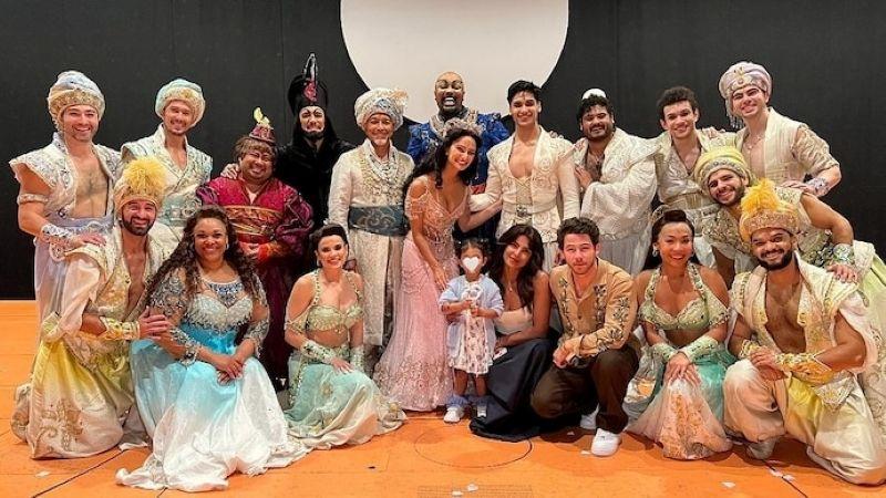 Priyanka Chopra, Nick Jonas Take Malti to Aladdin Broadway Show in Magical Outing