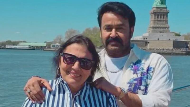 Mohanlal Celebrates 38 Years Of Marriage Shares Emotional Post From New York