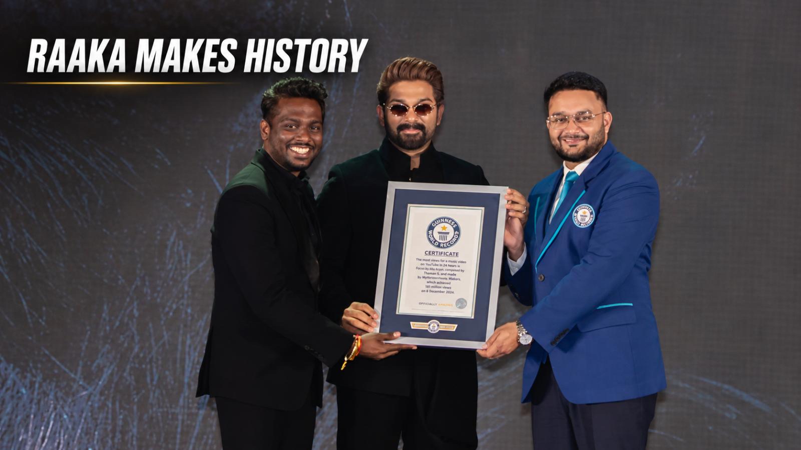 Allu Arjun’s Raaka Sets Guinness MoCap Record