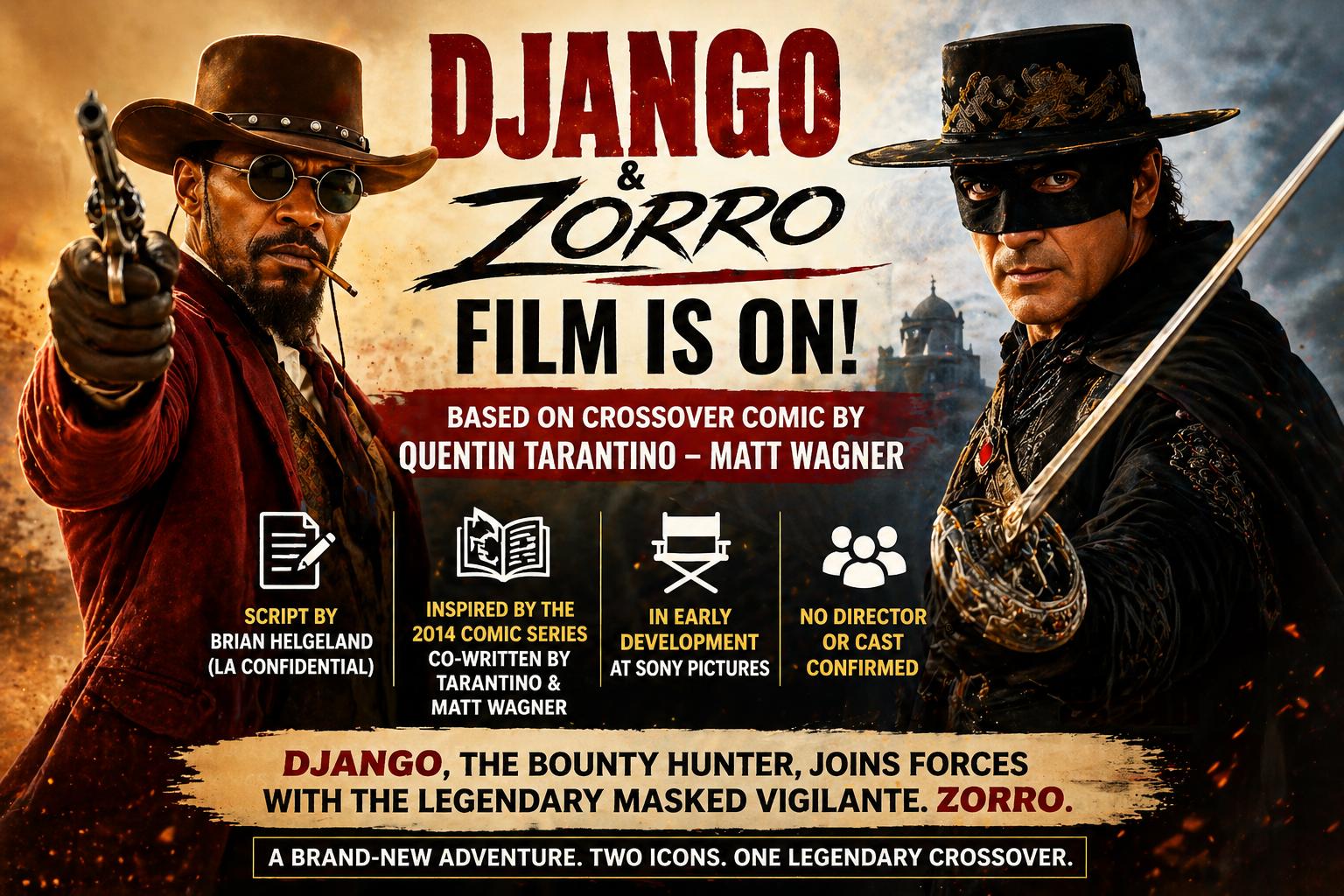 Django Zorro Crossover Film Confirmed, Tarantino Comic Inspires New Movie