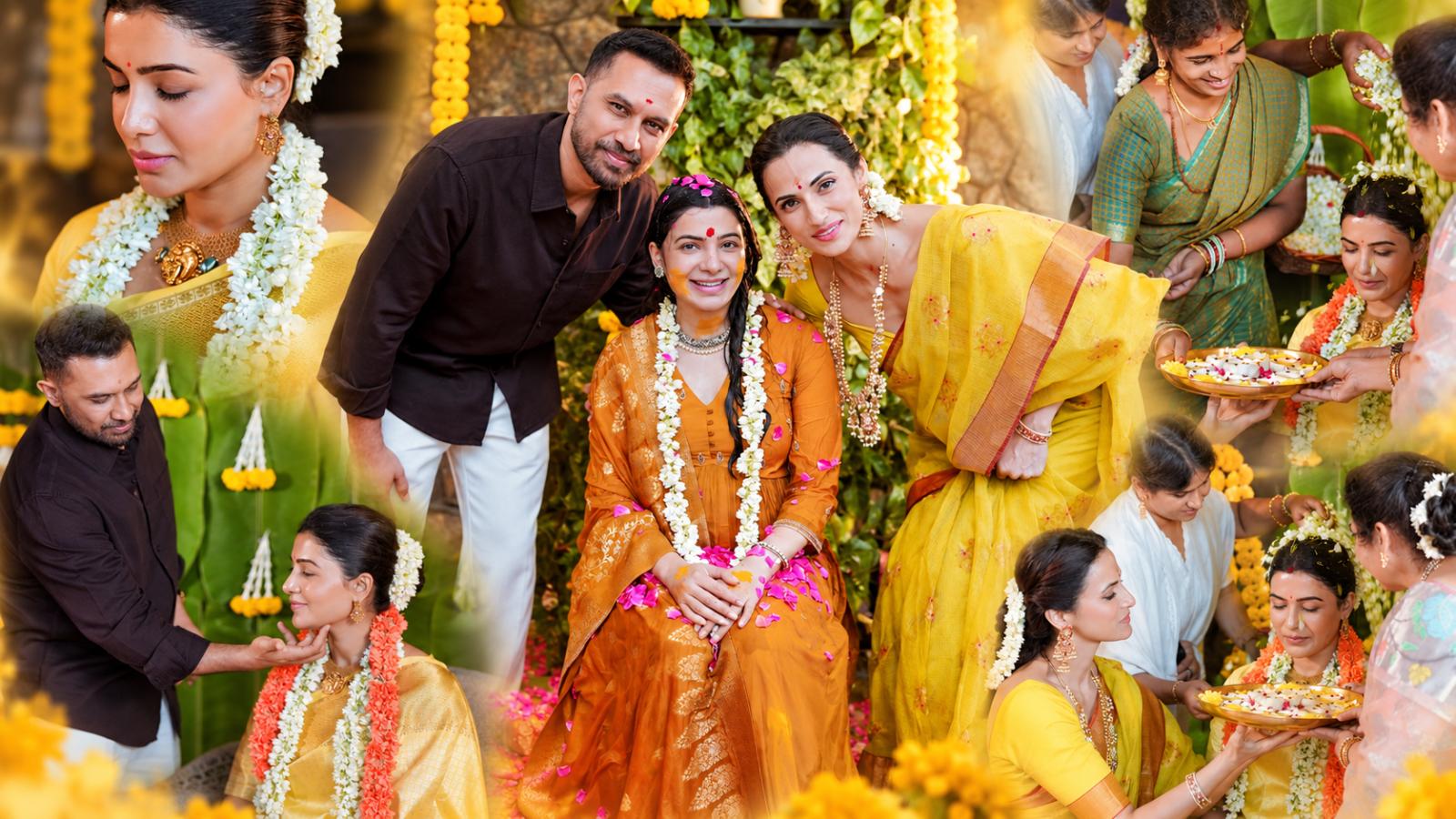 Samantha&rsquo;s Traditional Seemantham Photos Win Hearts