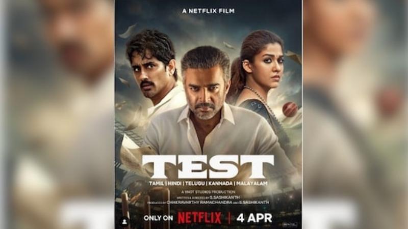 Netflix's Tamil Original TEST Starring R. Madhavan, Nayanthara, and Siddharth to Release on April 4