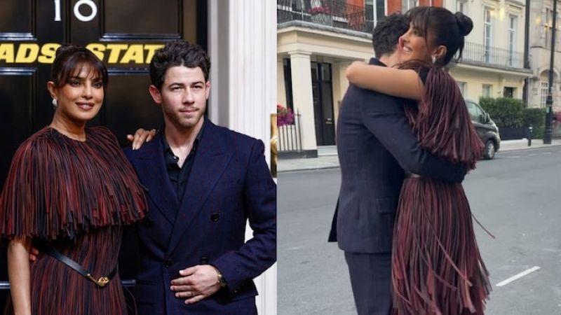 Nick Jonas Hugs Priyanka Chopra After Her Dance at 'Heads of State' Premiere