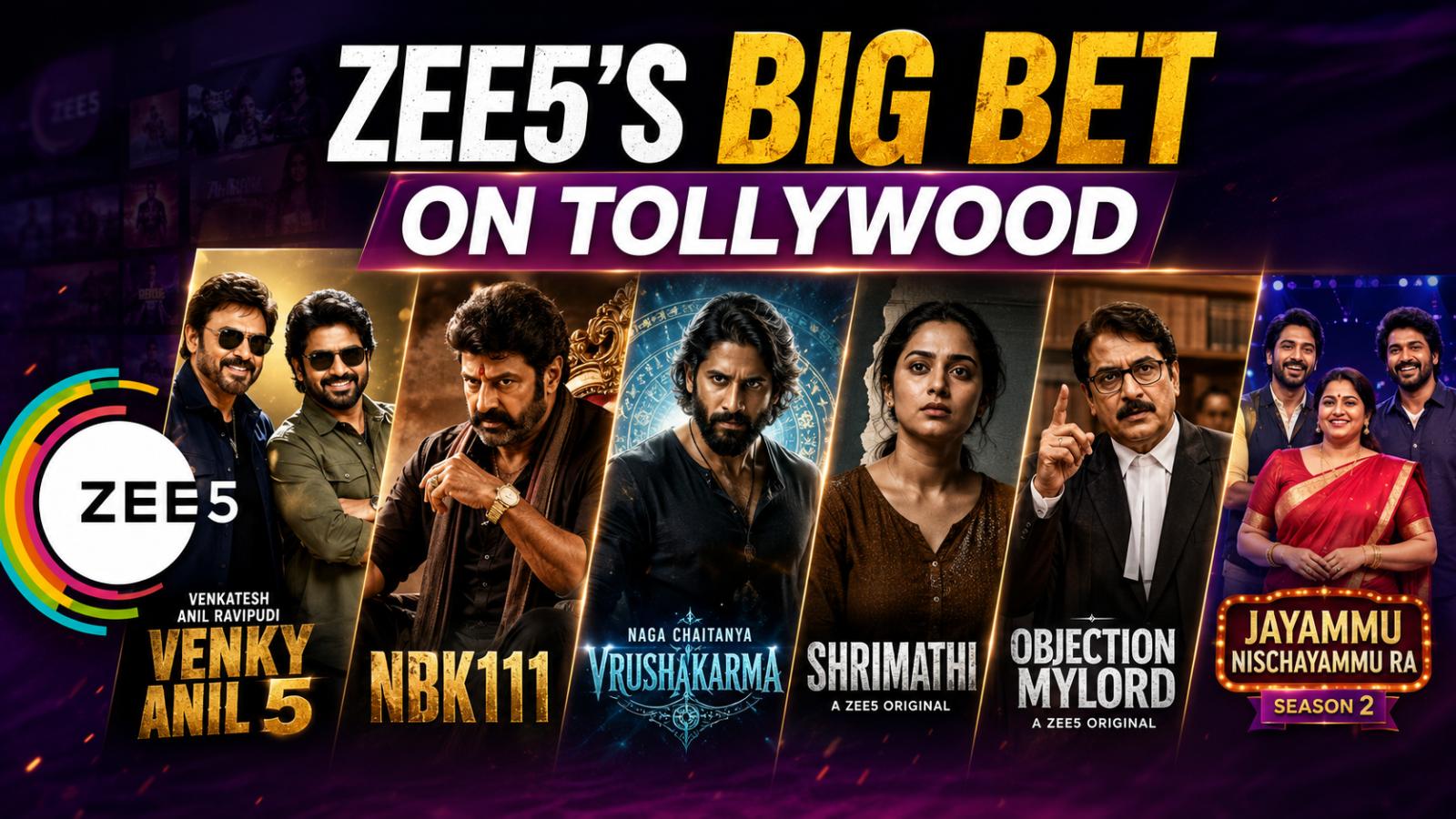 ZEE5 Telugu Content Slate Bets Big on Tollywood Stars