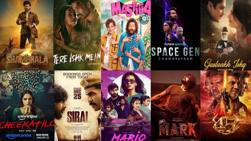 Top OTT Releases Jan 22-23, 2026: Shambhala, Tere Ishk Mein, Mastiii 4, Cheekatilo and More