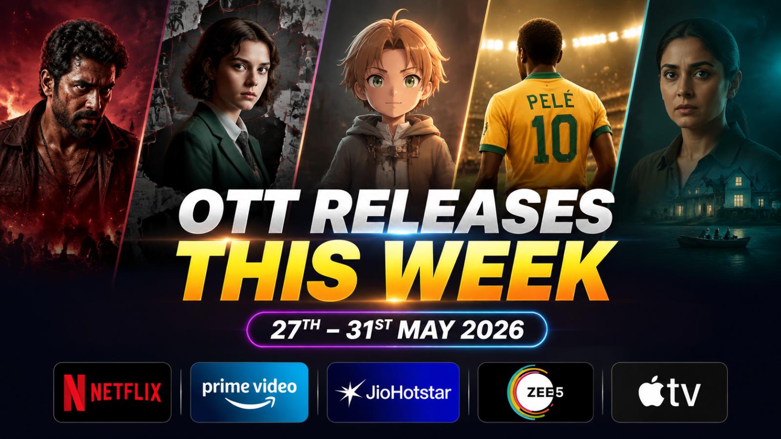 Top OTT Releases This Week 27th &ndash; 31st May 2026 - Netflix, Prime Video, Jio Hotstar, ZEE5, Apple TV