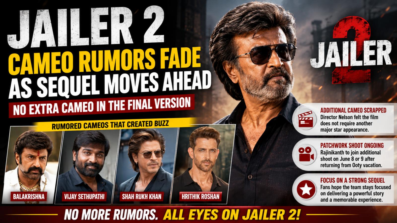 Jailer 2 Cameo Rumors Fade as Rajinikanth Sequel Moves Ahead