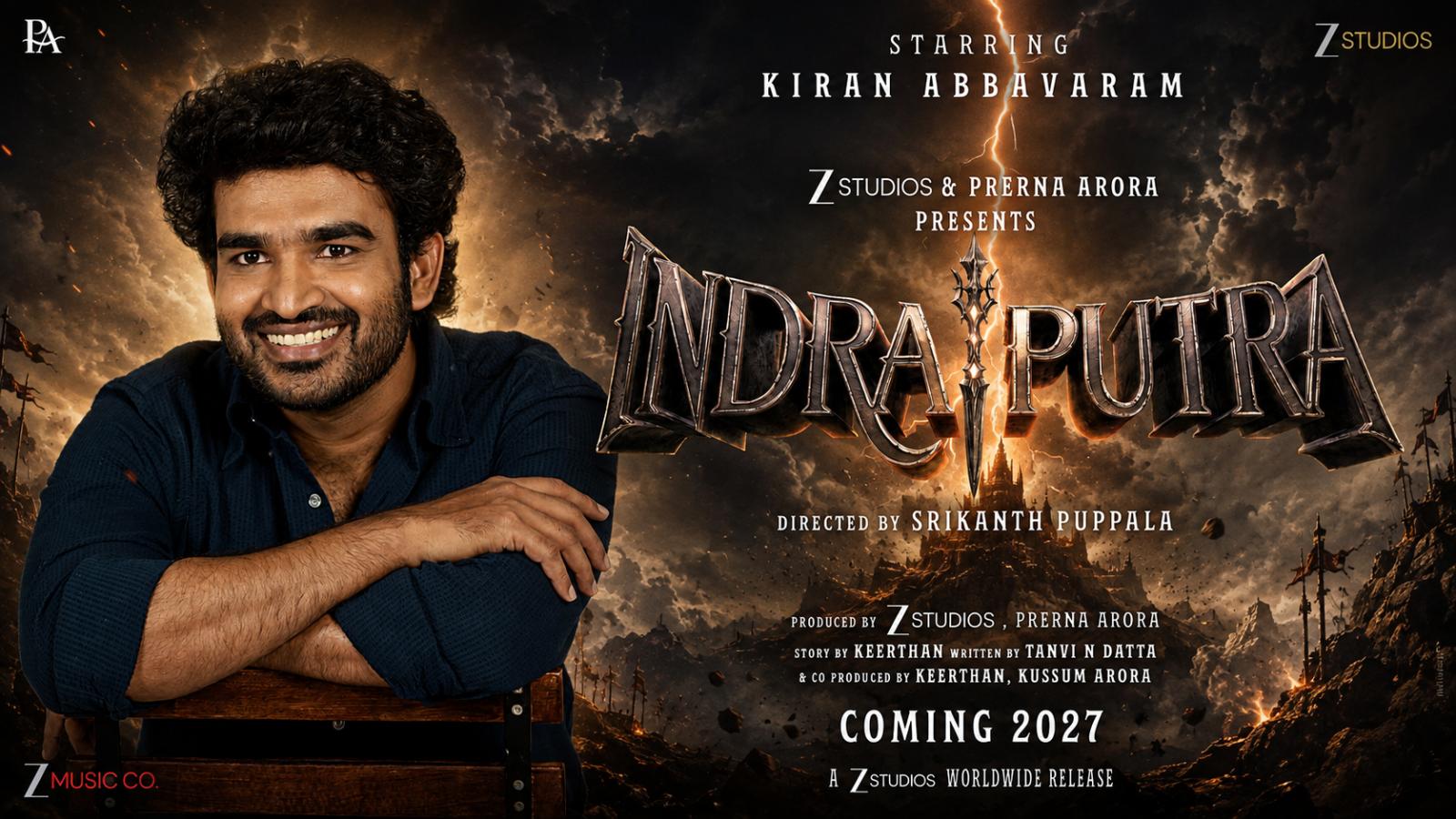 Kiran Abbavaram&rsquo;s Indraputra Announced as Pan-India Mythological Film