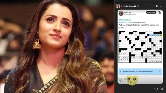 Trisha Krishnan Celebrated in The New York Times Crossword Puzzle