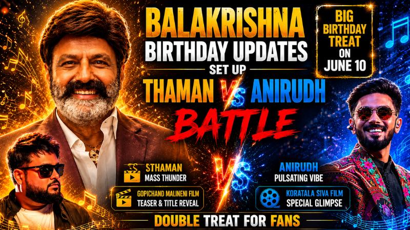 Balakrishna Birthday Updates Set Up Thaman Anirudh Battle