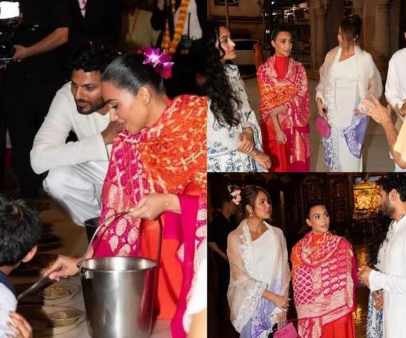 Kim, Khloe serve food to underprivileged kids at ISKCON temple in Mumbai