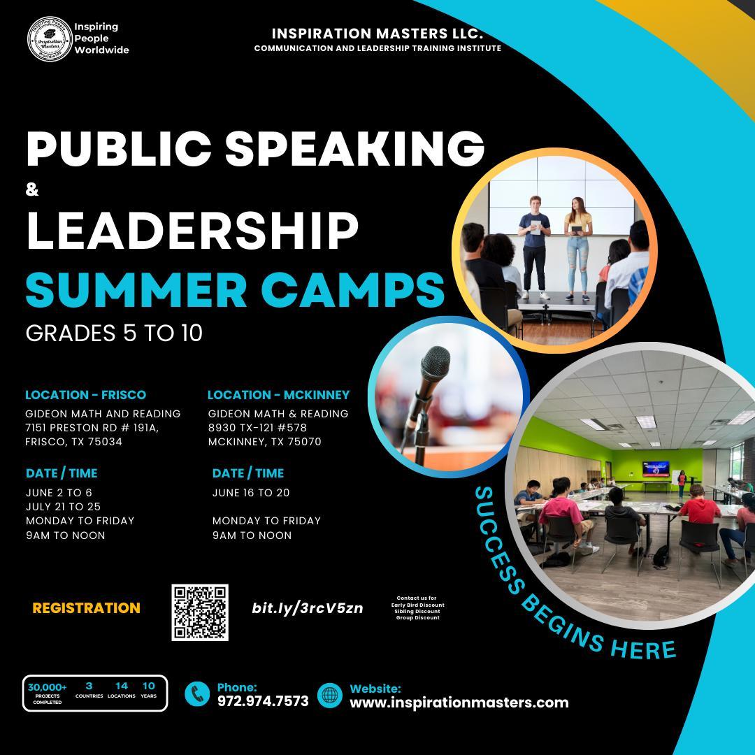 Public Speaking and Leadership Summer Camps 2025