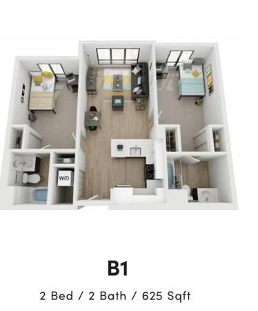 $1,100 / 2br - Sublet/ Move in August/ Student or young adult (Sacramento)