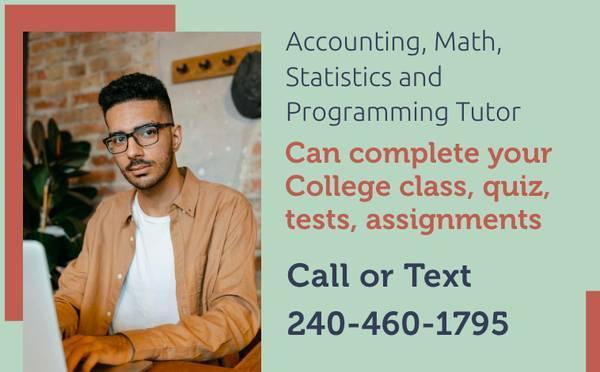 ✏️TUTOR ✏️Math 📚📚Accounting ✏️ Computer ,🖥 Programming📈 (Dallas)