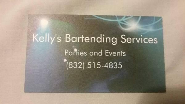 Professional, prepared female Bartender (North Houston)