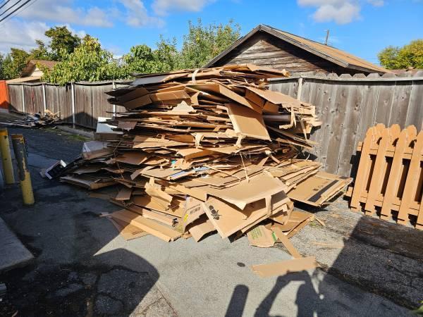 Huge stack of cardboard for recycling (santa clara)