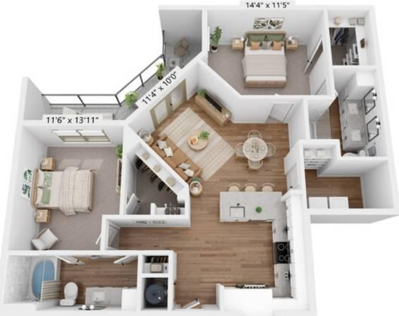 4 month lease takeover Grayson on 4th Apartments