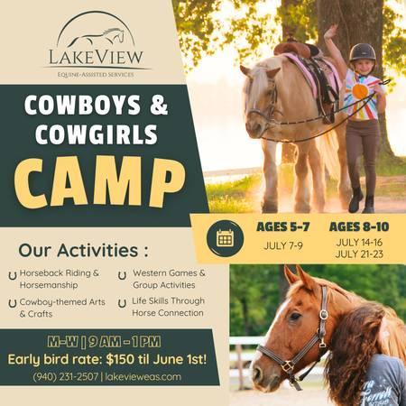 Horseback Riding Camp - Cowboys and Cowgirls.