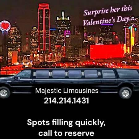 $175 hr. Ford Excursion stretched Limo