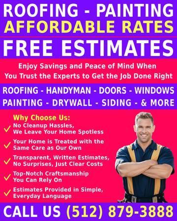 ✅✅ROOFING -- PAINTING -- HANDYMAN -- Skilled Hands for the Job