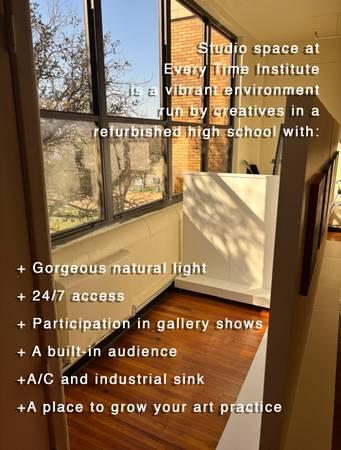 Beautiful artist studio space available now!