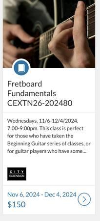 Guitar Class with CCSF - Fretboard Fundamentals