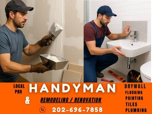 Local Pro Handyman Near You-Drywall,Flooring,Painting,Plumbing & Tiles