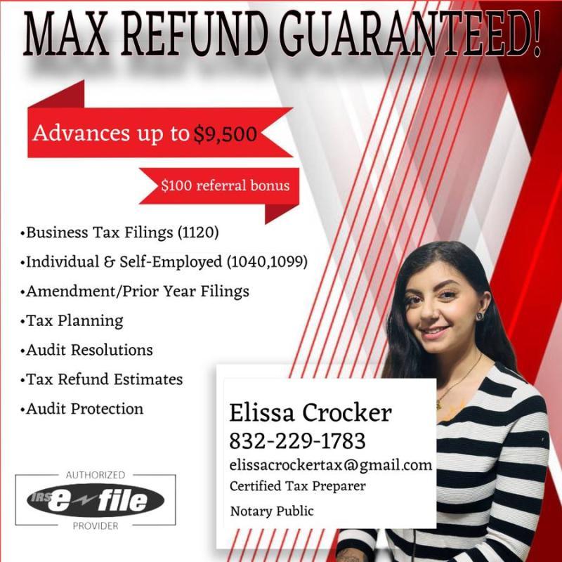 MAX TAX REFUND (Houston)