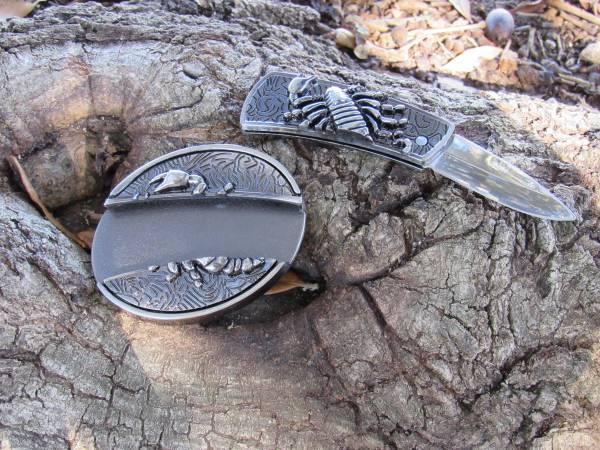Scorpion Belt Buckle with Knife (Christmas gift) - $40