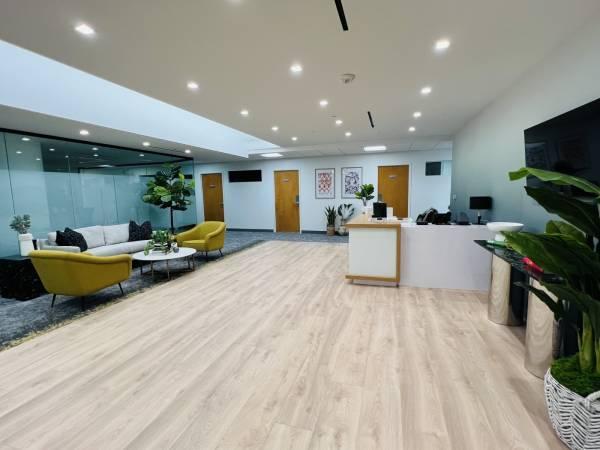 brand new office! upscale and furnished!