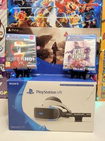 Sony PS4 VR Headset Camera Aim Motion Controller 4 Game Set - $300 (Bedford)