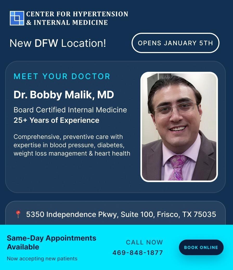 Dr. Bobby Malik, MD – Board-Certified Internal Medicine in Frisco