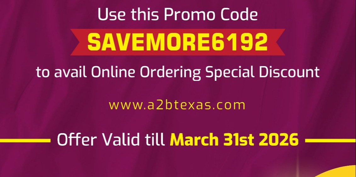 A2B Indian Veg Restaurant – Online Ordering Special Discount in Frisco & Little Elm